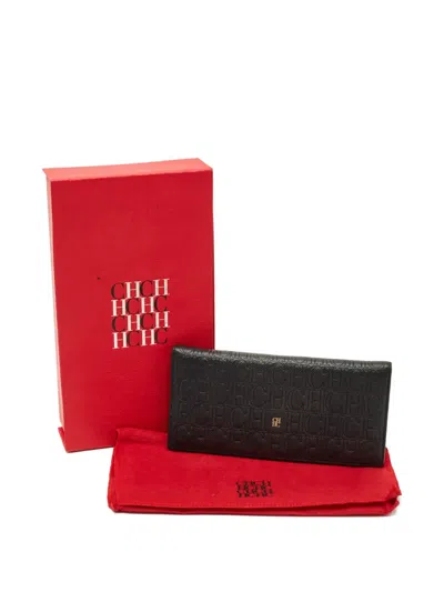 Pre-owned Carolina Herrera Vintage Black Wallet