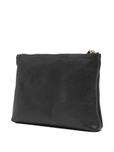 Marc Ellis Leather Clutch Bag In Black