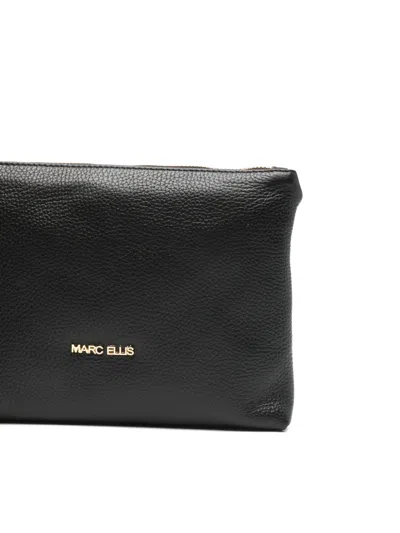 Marc Ellis Leather Clutch Bag In Black