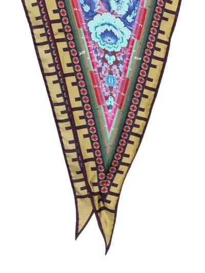 Pierre-louis Mascia Aloeuw Floral-print Scarf In Brown