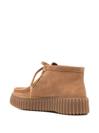 Clarks Originals Torhill Moss Lace-up Leather Boots In Brown