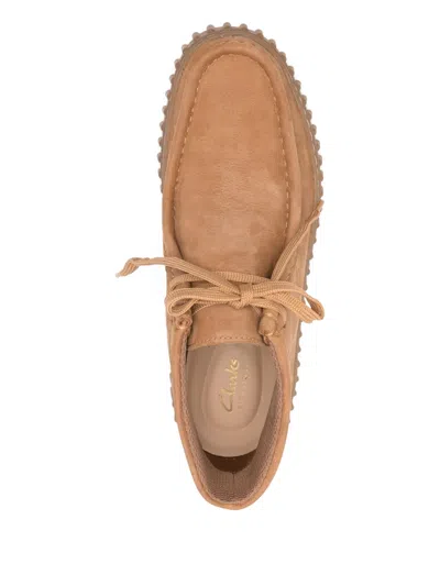 Clarks Originals Torhill Moss Lace-up Leather Boots In Brown