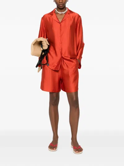 Silkylicious Alua Shorts Set In Orange