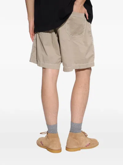 Dsquared2 Drawstring Straight Shorts In Neutral