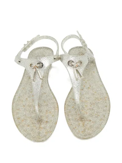 Pre-owned Tod's T-strap Sandals In White