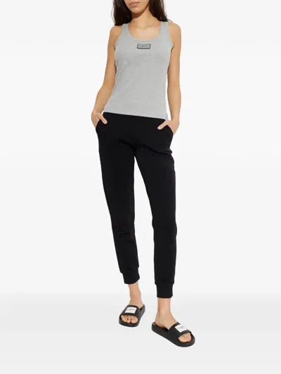 Ea7 Logo Trousers In Black