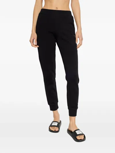 Ea7 Logo Trousers In Black