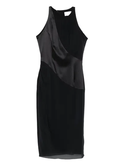 Botsi Asymmetric-design Midi Dress In Black