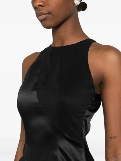 Botsi Asymmetric-design Midi Dress In Black