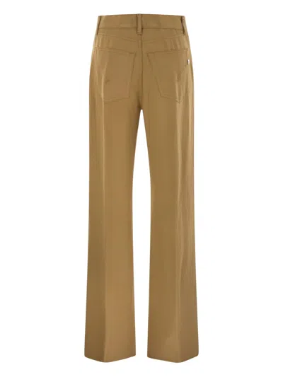 Dondup Amber Five-pocket Trousers In Gold
