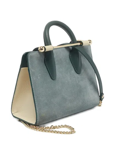 Pre-owned Strathberry Nano Midi Tote Bag In Green