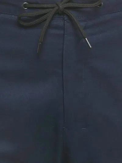 Pre-owned Kenzo Drawstring-fastening Wool Trousers In Blue