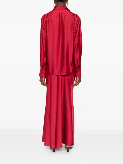 Silkylicious Fiora Maxi Skirt Set In Red