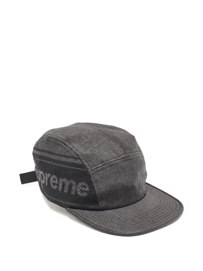 Pre-owned Supreme Structured Logo Baseball Cap In Gray