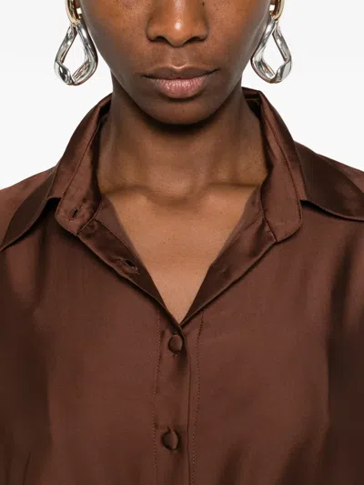 Silkylicious Fiora Maxi Skirt Set In Brown