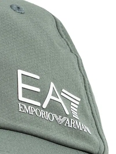 Ea7 Logo Cap In Green