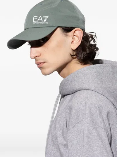 Ea7 Logo Cap In Green
