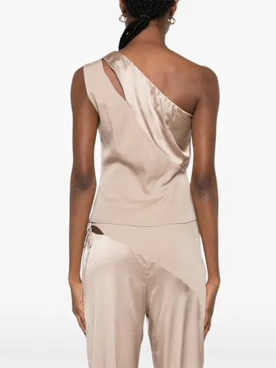 Botsi One-shoulder Top In Neutral