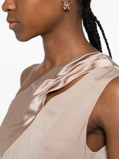 Botsi One-shoulder Top In Neutral