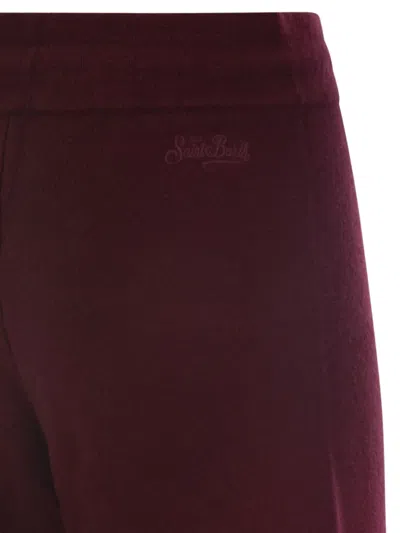 Mc2 Saint Barth Cambon Drawstring-fastening Trousers In Burgundy