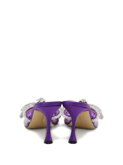 Pre-owned Mach&mach Bow Mules In Purple