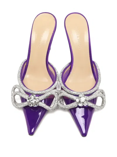 Pre-owned Mach&mach Bow Mules In Purple