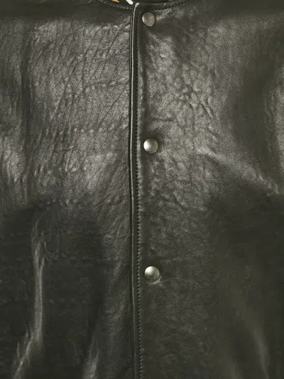 Pre-owned Givenchy 4g-motif Leather Bomber Jacket In Black