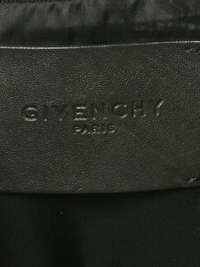 Pre-owned Givenchy 4g-motif Leather Bomber Jacket In Black