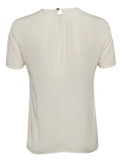 Pre-owned Gucci Silk Round-neck Blouse In Neutral