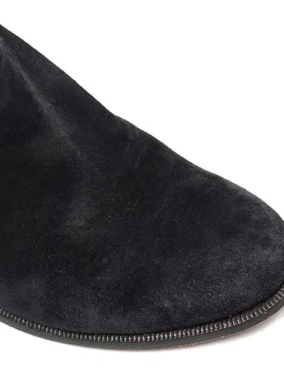 Pre-owned Christian Louboutin Chain Leather Boots In Gray