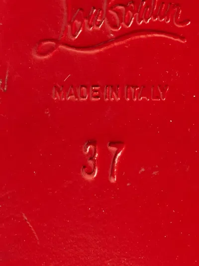 Pre-owned Christian Louboutin Chain Leather Boots In Gray