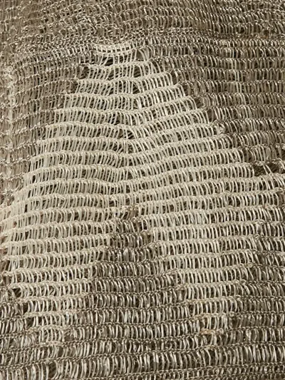 Pre-owned Alaïa Intarsia Knit Flared Mini Skirt In Neutral