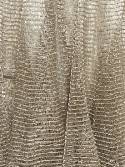Pre-owned Alaïa Intarsia Knit Flared Mini Skirt In Neutral