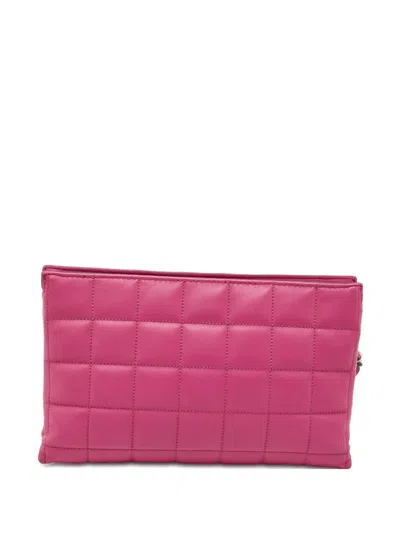 Pre-owned Michael Kors Vintage Quilted Clutch Bag In Pink