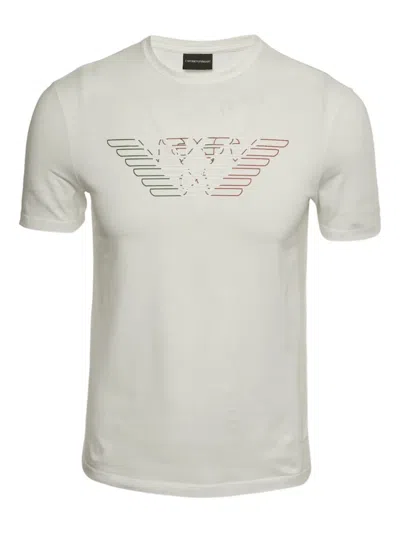Pre-owned Emporio Armani Logo-print Cotton T-shirt In White