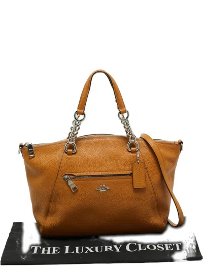 Pre-owned Coach Prairie Leather Tote Bag In Brown