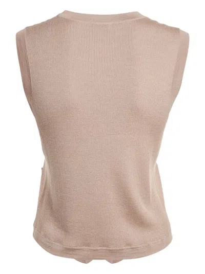 Pre-owned Brunello Cucinelli Ribbed-knit Vest In Neutral