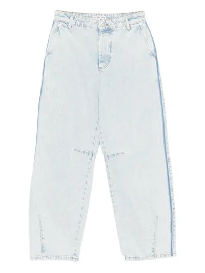 Herskind Buttoned Wide-leg Jeans In Blue
