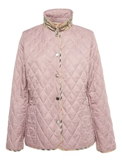Pre-owned Burberry Quilted Jacket In Pink