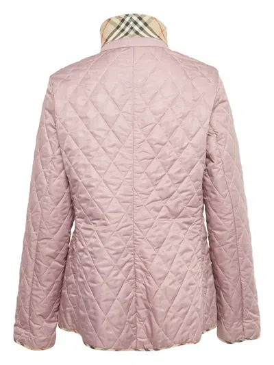 Pre-owned Burberry Quilted Jacket In Pink