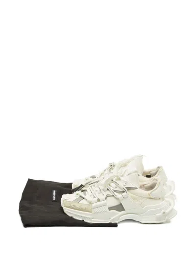 Pre-owned Dolce & Gabbana Space Suede Sneakers In White
