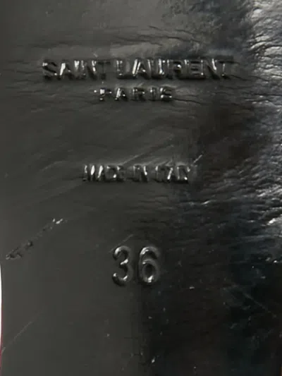 Pre-owned Saint Laurent Platform Ankle-strap Sandals In Red