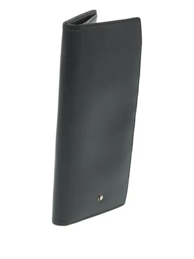 Pre-owned Montblanc Meisterstuck Leather Wallet In Black