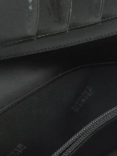 Pre-owned Montblanc Meisterstuck Leather Wallet In Black