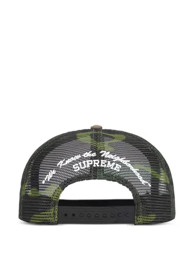 Supreme Camo Five-panel Baseball Cap In Burgundy