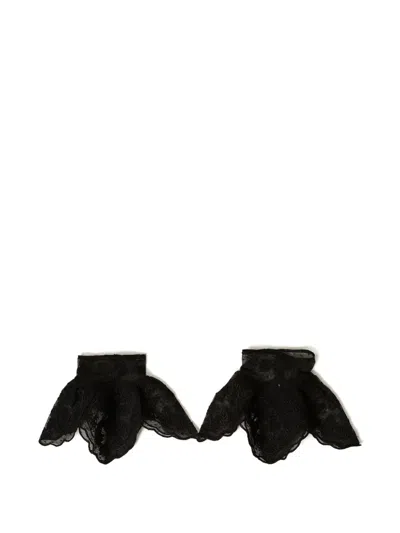 Twinset Embroidered Cuffs In Burgundy