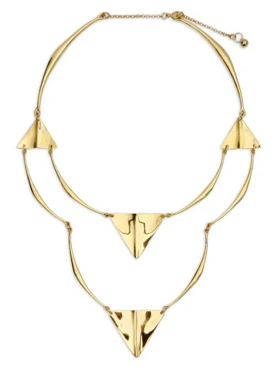 Isabel Marant Triangle Blair Necklace In Burgundy