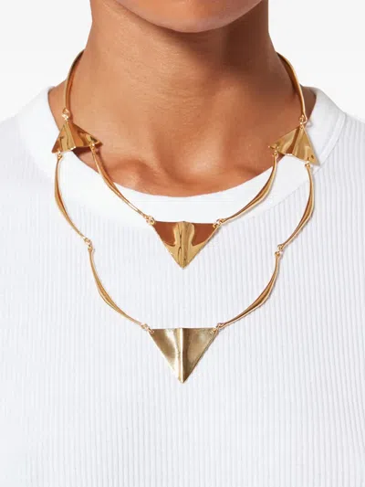 Isabel Marant Triangle Blair Necklace In Burgundy
