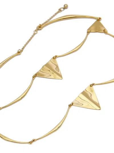 Isabel Marant Triangle Blair Necklace In Burgundy