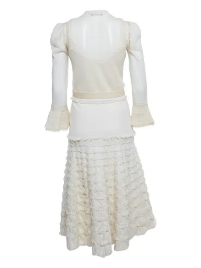 Pre-owned Alexander Mcqueen Ruffled Suit (set Of Tree) In Neutral